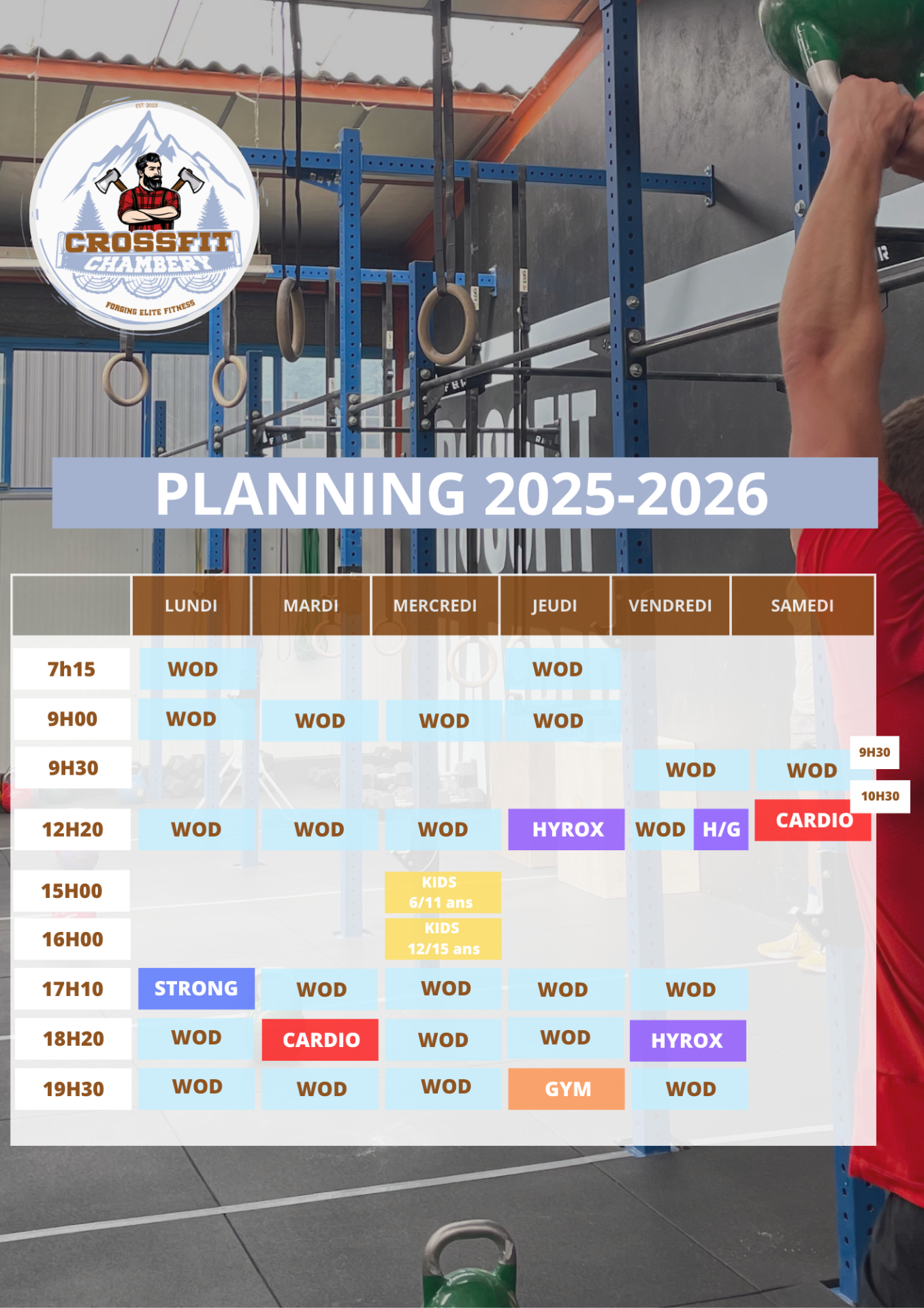 Planning crossfit chambery 2025 2026